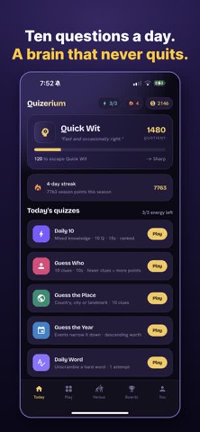 Quizerium screen 1